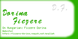 dorina ficzere business card
